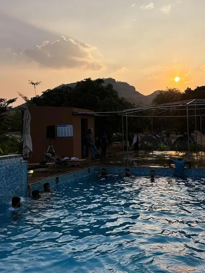 A beautiful sunset over the pool at one of our resort venues. We believe in balancing intense training and activities with moments of peace and relaxation.