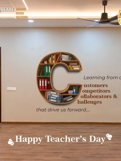 Happy Teacher's Day! We believe our greatest teachers are our customers, competitors, and challenges. This creative 'C' bookshelf represents our commitment to continuous learning.