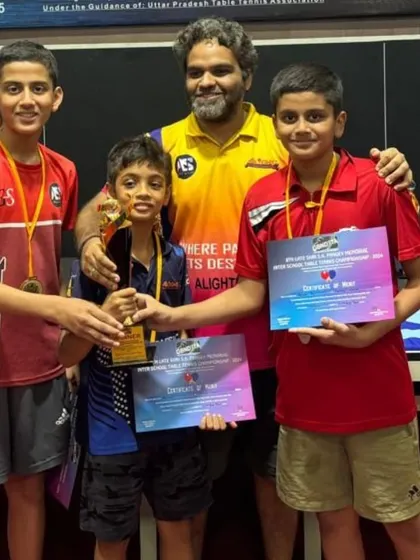 A group of winners from one of our inter-school championships. Team events build camaraderie and sportsmanship.