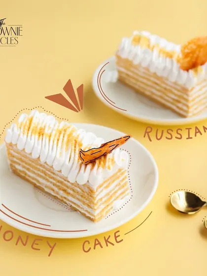 My Russian Honey Cake is a unique treat. It features many thin, honey-infused layers separated by a light, sour cream frosting that melts in your mouth.