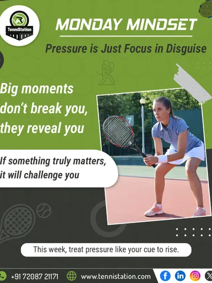 Monday Mindset: Pressure is just focus in disguise. We teach our players that big moments don't break you, they reveal the strength you've built through training.