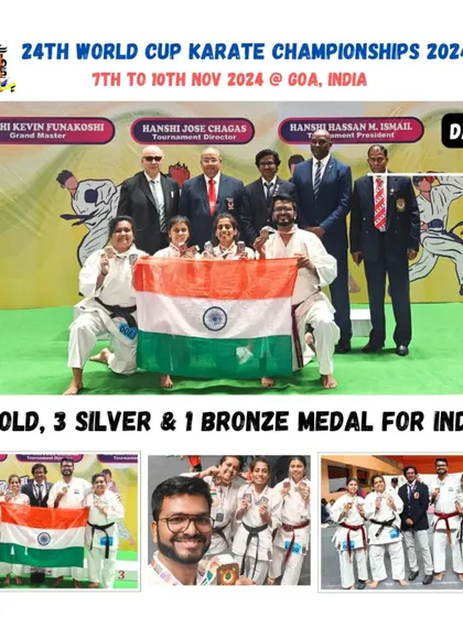 Day 1 results from the 24th FSKA World Cup Karate Championship 2024. The UBKA team celebrates their initial victories, setting a strong precedent for the rest of the international tournament.