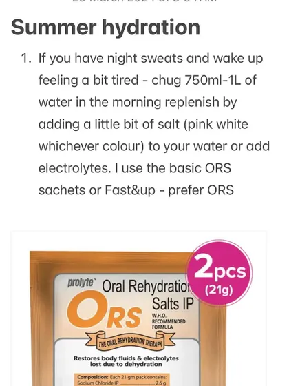As a serial non-water drinker, these are the hydration tips that actually work for me. I focus on "eating" my water through fruits like watermelon, habit stacking by drinking after an activity, and replenishing with electrolytes like a basic ORS sachet.