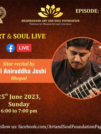 An announcement for a Facebook Live recital I performed for the Art and Soul Foundation.