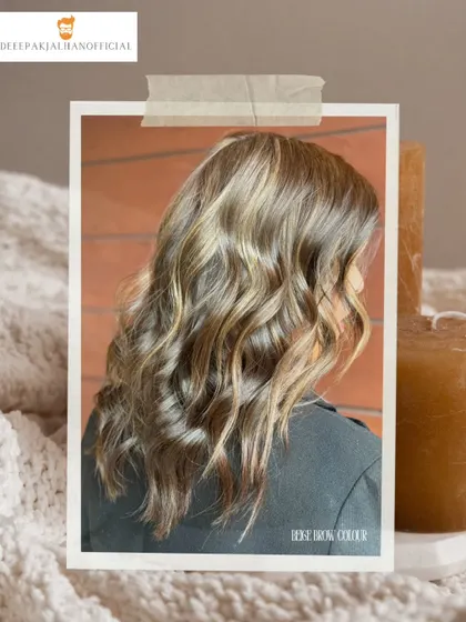 This is my specialty, a soft and seamless beige brown balayage. Notice how the hand-painted highlights create a natural, sun-kissed effect that grows out beautifully with minimal maintenance.