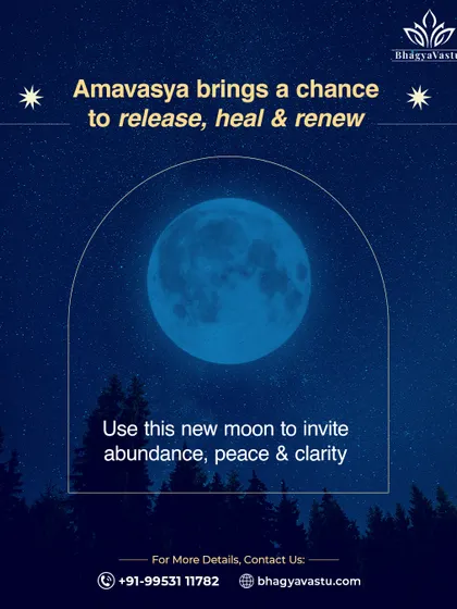 Embrace the healing energy of the new moon. The Amavasya night is a chance to release, heal, and renew. This visual serves as a reminder to use this powerful lunar phase to invite abundance, peace, and clarity into your life.