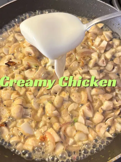 My recipe for low-calorie creamy mushroom chicken that uses Greek yogurt instead of heavy cream. It's a perfect example of how you can enjoy rich, comforting food while staying on track with your fat loss and protein goals.