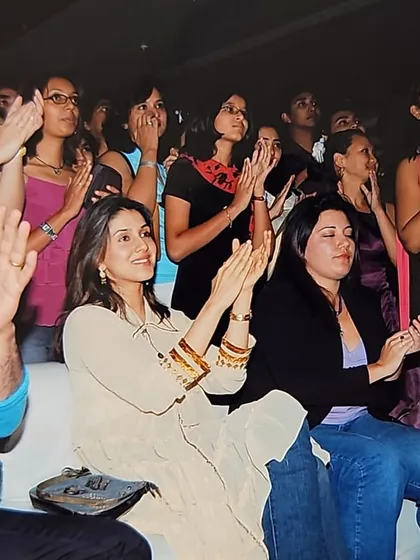 The audience, including legendary fashion guru Prasad Bidapa, applauds the performers at Salsathon. The support from the community was incredible.