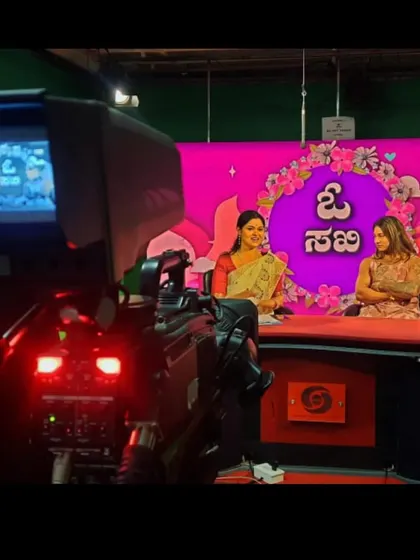 A behind the scenes look at the Doordarshan studio. I am blessed to have these opportunities to share my story.