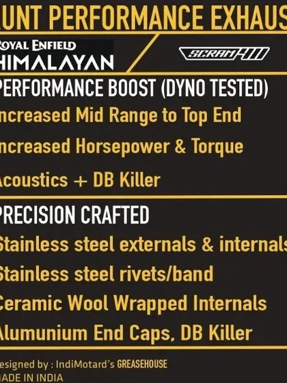 All the key features of our Grunt performance exhaust, from the materials used to the dyno-tested power boost.