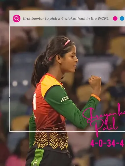 Taking her skills to the international stage. Shreyanka Patil made an immediate impact in the Women's Caribbean Premier League (WCPL) with a 4-wicket haul.