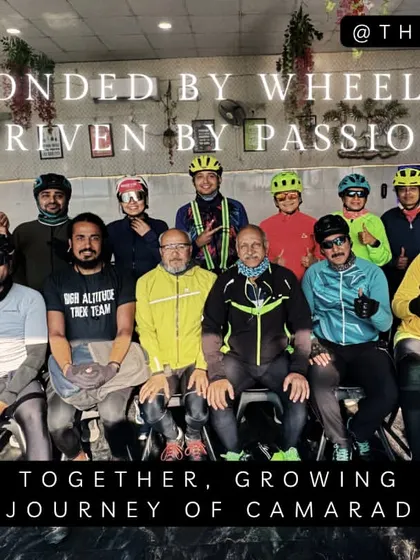 "Bonded by wheels, driven by passion." A group photo that perfectly encapsulates the spirit of our community.