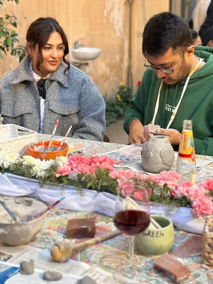Glimpses from our Valentine's workshop, where couples enjoyed wine, food, and the joy of making pottery together. It's a date night you won't forget.