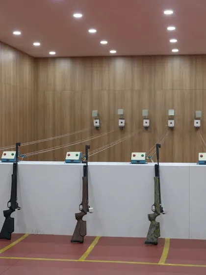 The clean, organized, and professional setup of our shooting lanes at the Nalapad Academy. A world class environment is crucial for fostering a world class mindset.