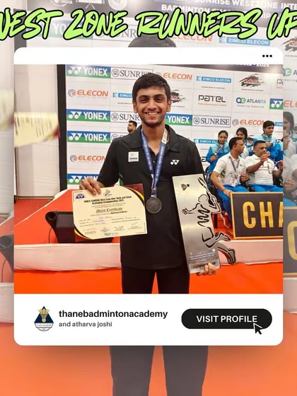 Atharva Joshi with his silver medal from the West Zone Championships in Anand, Gujarat, where he represented Team Maharashtra.