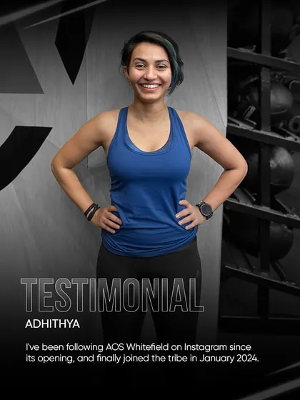 Adhithya followed us on Instagram since we opened and finally joined the tribe. She's already noticing improvements in her fitness and strength, finding our sessions effective, fun, and engaging.