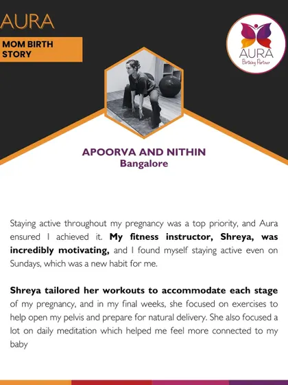 Apoorva explains how our tailored workouts, which focused on opening her pelvis and preparing for natural delivery, helped her stay active and connected to her baby throughout her pregnancy.