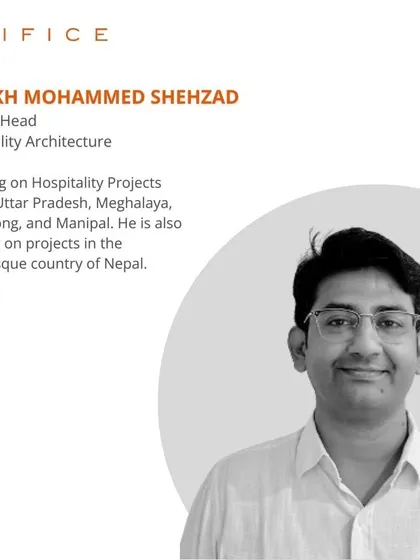 We introduce Shaikh Mohammed Shehzad, our Project Head for Hospitality Architecture. His leadership on projects across India and Nepal is vital to our mission of creating innovative and inspiring hospitality designs that are culturally and environmentally responsive.