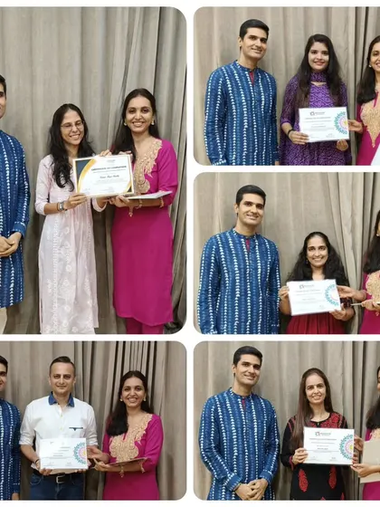 Collage of graduates from our January to May 200-hour YTTC batch in Mumbai.
