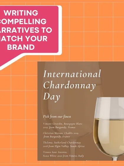 A strong social media presence requires more than just pretty pictures. We specialize in writing compelling narratives and captions that match your brand's voice, like this example for an International Chardonnay Day post.