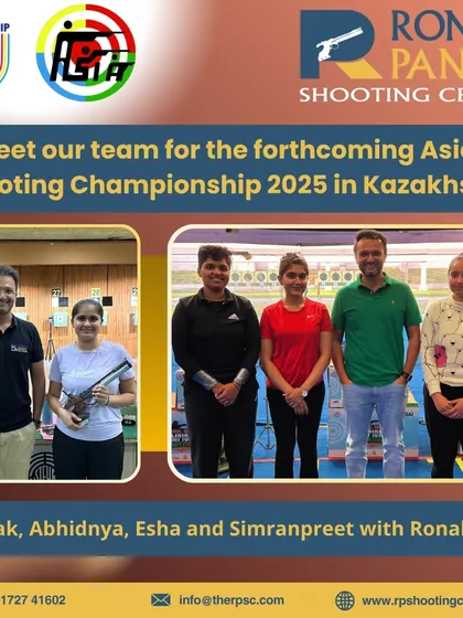 Meet our formidable team for the Asian Shooting Championship in Kazakhstan. We prepare our athletes like Palak, Abhidnya, Esha, and Simranpreet not just technically, but mentally for the pressures of continental championships.
