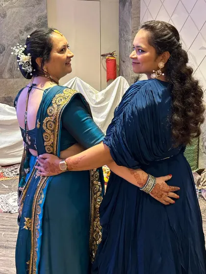 A mother-daughter duo! I did the hairstyles for both of these lovely ladies. It's so special to get to glam up family members together.