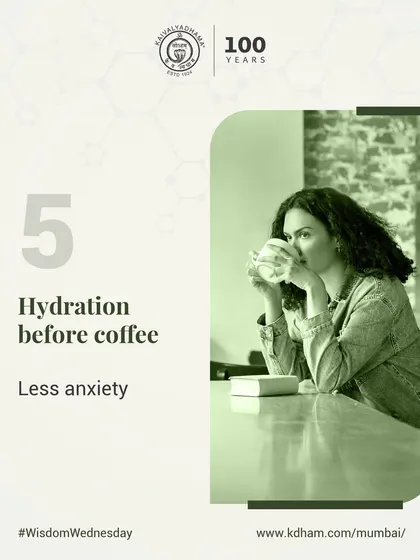 Drinking a glass of water before your morning coffee can help mitigate some of its dehydrating effects and may lead to less anxiety and jitters.