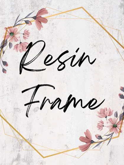 This visual represents my "Resin Frame" category, a popular choice for preserving wedding varmalas and photos.