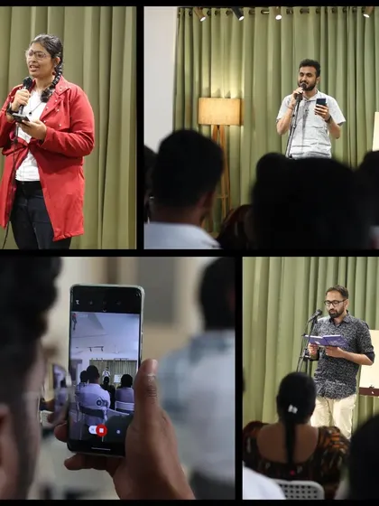 An audience member records a performance, capturing the magic of the moment.