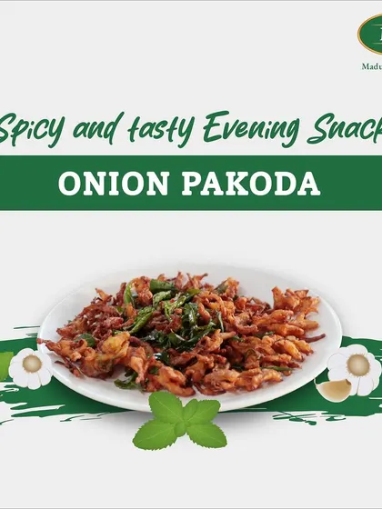 Our Onion Pakoda is a spicy and tasty evening snack. It's crispy, flavorful, and perfect with a cup of hot tea or coffee.