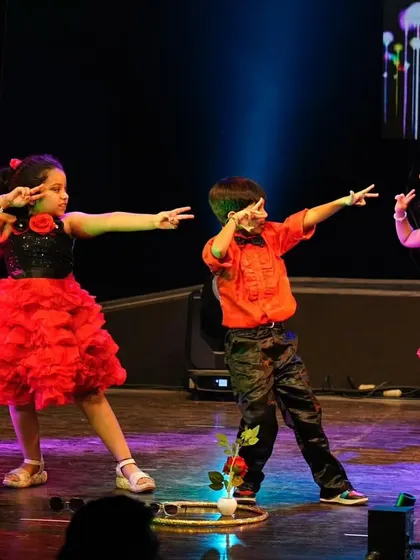 Three of our youngest dancers striking a final, stylish pose, showing that you're never too young to have swag.