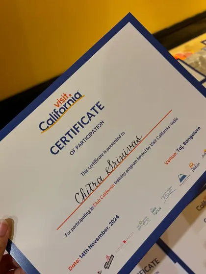 A lovely afternoon spent addressing over 45 certificates with my brush pen for a Visit California event at Taj MG Road, Bangalore. It's always a joy to contribute to such a wonderful event.