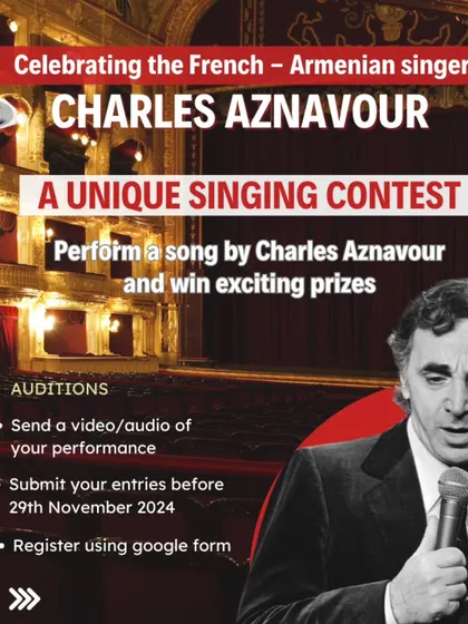 Another announcement for our tribute to Charles Aznavour, "The Voice of Delhi". We invite all singers to participate and celebrate his timeless melodies.