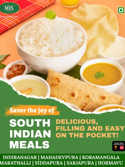 Here's a closer look at our South Indian Meals, designed to be delicious, filling, and easy on the pocket. It’s a wholesome option for corporate lunches or family gatherings.
