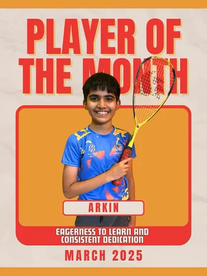 Arkin is our Player of the Month! His eagerness to learn and consistent dedication are the reasons for his rapid progress. He is a true example of how the right mindset accelerates growth.