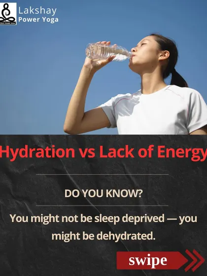 Do you know you might not be sleep-deprived, just dehydrated? Even a small drop in hydration can cause fatigue. I always remind my clients to start their day with water to boost their energy levels naturally.