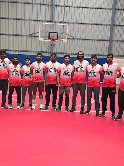 The full team of our dedicated coaches at the Coaches Clinic at Ballerdome, Hoodi. We invest in our coaches to ensure the best training for our players.