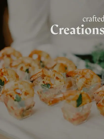 Close-up of crafted shrimp appetizers, showcasing our attention to detail and quality ingredients.