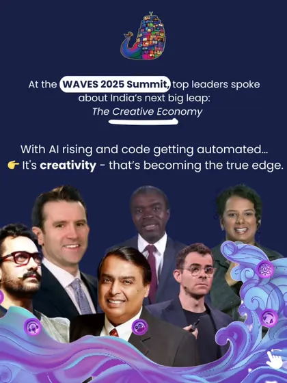 At the WAVES 2025 Summit, top leaders spoke about the rise of the Creative Economy. With AI and automation on the rise, creativity is becoming the true edge for the future.