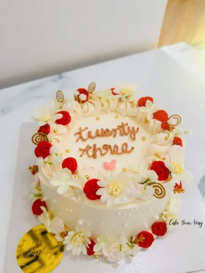 Keeping it sweet, simple, and stunning for 23. Every petal, every pearl, just perfect.