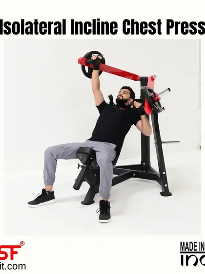 A demonstration of a single-arm press on the Isolateral Incline Chest Press, perfect for correcting strength imbalances.