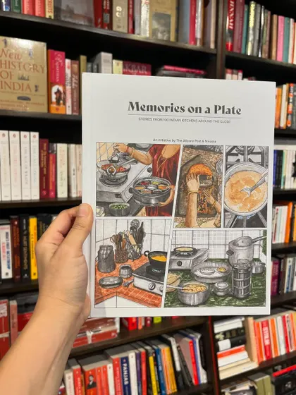 Getting ready for the 'Memories on a Plate' book launch at The Bookshop Inc.
