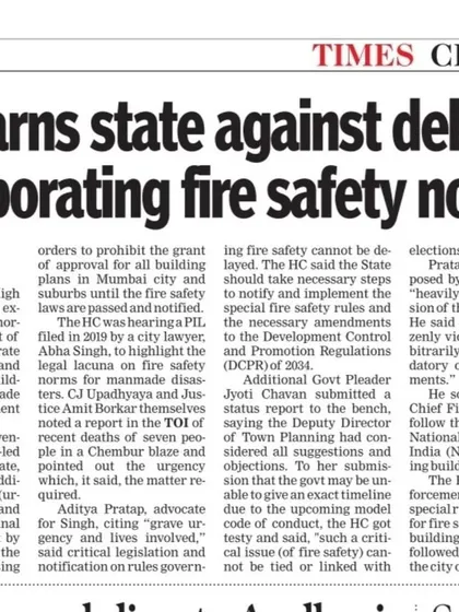 The Times City section covering the High Court's warning to the state. My argument in court, presented by my colleague Aditya Pratap, emphasized the grave urgency and the lives at stake due to the government's inaction.