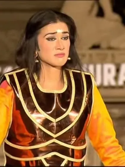 A close-up of my portrayal of Karna at the 51st Khajuraho Dance Festival. Capturing his internal conflict and nobility was a profound experience, especially on such a historic stage.