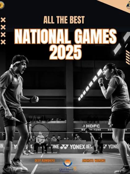 The fighting spirit of our top players, Akshaya Warang and Deep Rambhiya, captured during a match. This intensity is what we train them for ahead of major events like the National Games.