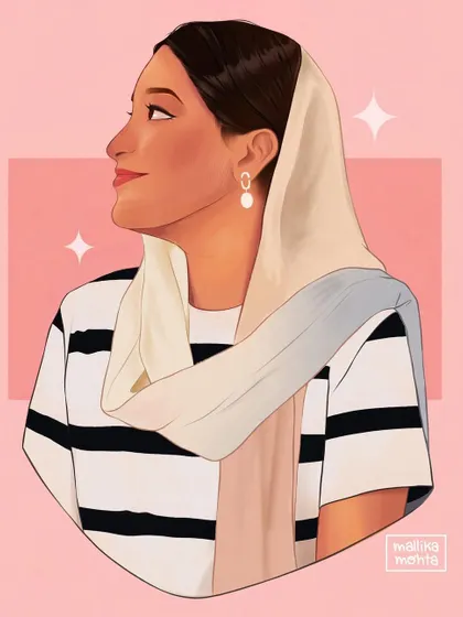 A portrait of one of my followers, Adeena, as part of my 'Drawing My Followers' series. I enjoy connecting with my audience by turning their photos into stylized character art.