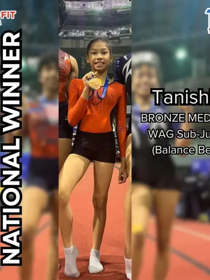 Meet Tanishka, a rising star. At just 11 years old, she earned her first National Medal, a bronze on the Balance Beam, showcasing the bright future of gymnastics at our academy.