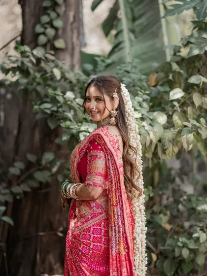 A happy bride makes the most beautiful picture. Her joyful smile is everything. The makeup is designed to be timeless, ensuring these photos remain cherished memories for years to come.