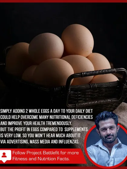The media won't tell you this because there's no profit in it. Simply adding 2 whole eggs a day can fix many nutritional deficiencies. Stick to the basics.