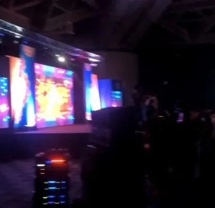 A corporate event for Logixhealth with a massive LED and truss setup.